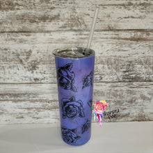 Load image into Gallery viewer, Rose Print 20 oz Skinny Sub Color Changing Tumbler