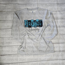 Load image into Gallery viewer, PREORDER CLOSES 7/19 (EXPECTED 8/16) IRVING ELEM License Plate ADULT Crew Neck Sweatshirt