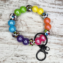 Load image into Gallery viewer, Rainbow Leopard Wristlet