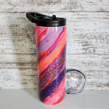 Load image into Gallery viewer, Pink/Purple/Coral Milkyway 20 oz Duo Skinny Tumbler