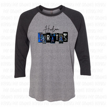 Load image into Gallery viewer, PREORDER CLOSES 6/14 (EXPECTED 6/30) HUDSON PIRATES License Plate ADULT 3/4 Sleeve Raglan