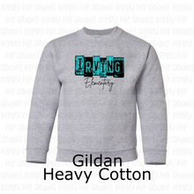 Load image into Gallery viewer, PREORDER CLOSES 6/14 (EXPECTED 6/30) IRVING ELEM License Plate YOUTH Crew Neck Sweatshirt