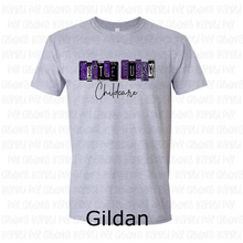 Load image into Gallery viewer, PREORDER CLOSES 7/19 (EXPECTED 8/16) LITTLE HUSKY CHILDCARE License Plate ADULT T-shirt