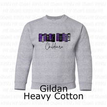 Load image into Gallery viewer, PREORDER CLOSES 6/14 (EXPECTED 6/30) LITTLE HUSKY CHILDCARE License Plate YOUTH Crew Neck Sweatshirt