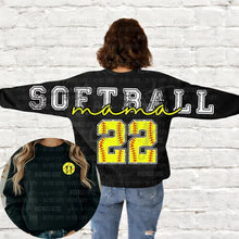Load image into Gallery viewer, PREORDER CLOSES 6/14 (EXPECTED 6/30) Softball Mama and Oversized Back