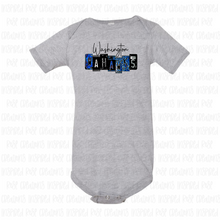 Load image into Gallery viewer, PREORDER CLOSES 6/14 (EXPECTED 6/30) WASHINGTON WAHAWKS License Plate INFANT One Piece