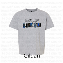 Load image into Gallery viewer, PREORDER CLOSES 6/14 (EXPECTED 6/30) WEST CENTRAL License Plate YOUTH T-Shirt
