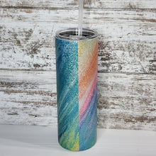 Load image into Gallery viewer, Paw Print 20 oz Skinny Sub glitter Tumbler

