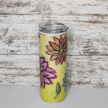 Load image into Gallery viewer, Darling Daisies 20 oz Skinny Sub Tumbler
