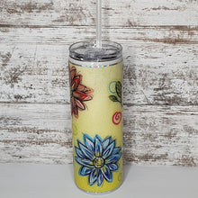 Load image into Gallery viewer, Darling Daisies 20 oz Skinny Sub Tumbler
