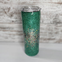 Load image into Gallery viewer, Ombre Glitter 20 oz Skinny Tumbler
