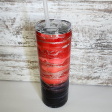 Load image into Gallery viewer, Red/Black 20 oz Skinny Tumbler

