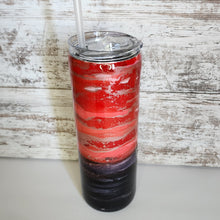 Load image into Gallery viewer, Red/Black 20 oz Skinny Tumbler
