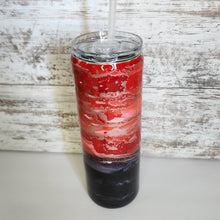 Load image into Gallery viewer, Red/Black 20 oz Skinny Tumbler
