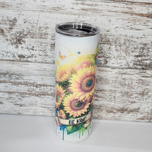 Load image into Gallery viewer, Be Kind 20 oz Skinny Sub Shimmer Tumbler
