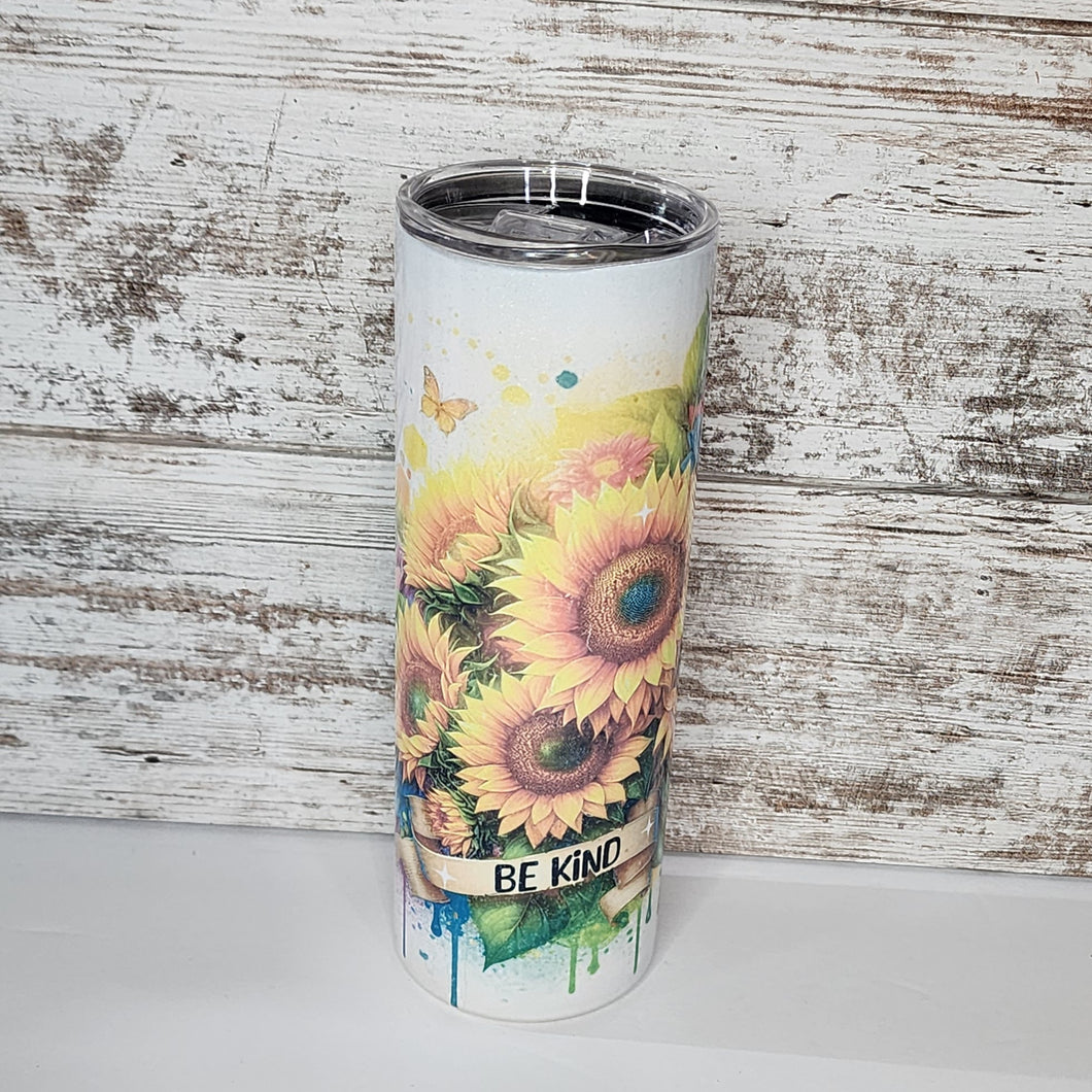 Be Kind 20 oz Skinny Sub Shimmer Tumbler