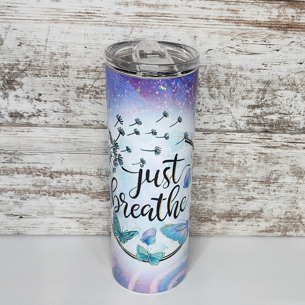 Just Breathe 20 oz Skinny Sub Tumbler