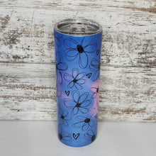 Load image into Gallery viewer, Flower 20 oz Skinny Sub Color Changing Tumbler
