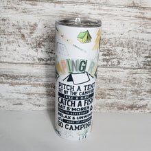 Load image into Gallery viewer, Camping Rules 20 oz Skinny Sub Glow Tumbler
