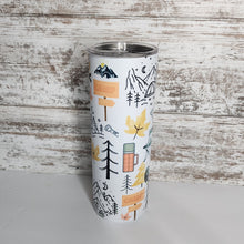 Load image into Gallery viewer, Camping Rules 20 oz Skinny Sub Glow Tumbler
