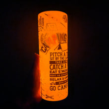 Load image into Gallery viewer, Camping Rules 20 oz Skinny Sub Glow Tumbler
