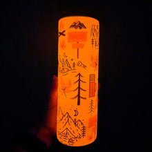 Load image into Gallery viewer, Camping Rules 20 oz Skinny Sub Glow Tumbler
