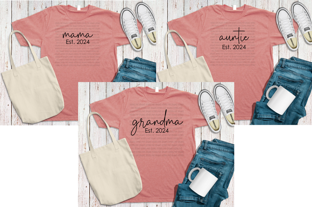PREORDER Name with EST. Year Custom