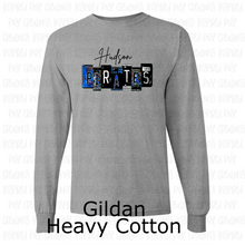 Load image into Gallery viewer, PREORDER CLOSES 6/14 (EXPECTED 6/30)  HUDSON PIRATES License Plate ADULT Long Sleeve T-Shirt
