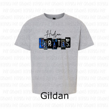 Load image into Gallery viewer, PREORDER CLOSES 6/14 (EXPECTED 6/30)  HUDSON PIRATES License Plate YOUTH T-Shirt
