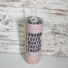 Load image into Gallery viewer, Pink &amp; Purple Petals 20 oz Skinny Tumbler
