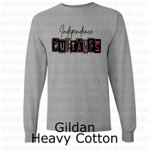 Load image into Gallery viewer, PREORDER CLOSES 6/14 (EXPECTED 6/30) INDEPENDENCE License Plate ADULT Long Sleeve T-Shirt
