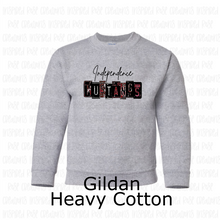 Load image into Gallery viewer, PREORDER CLOSES 6/14 (EXPECTED 6/30) INDEPENDENCE License Plate YOUTH Crew Neck Sweatshirt
