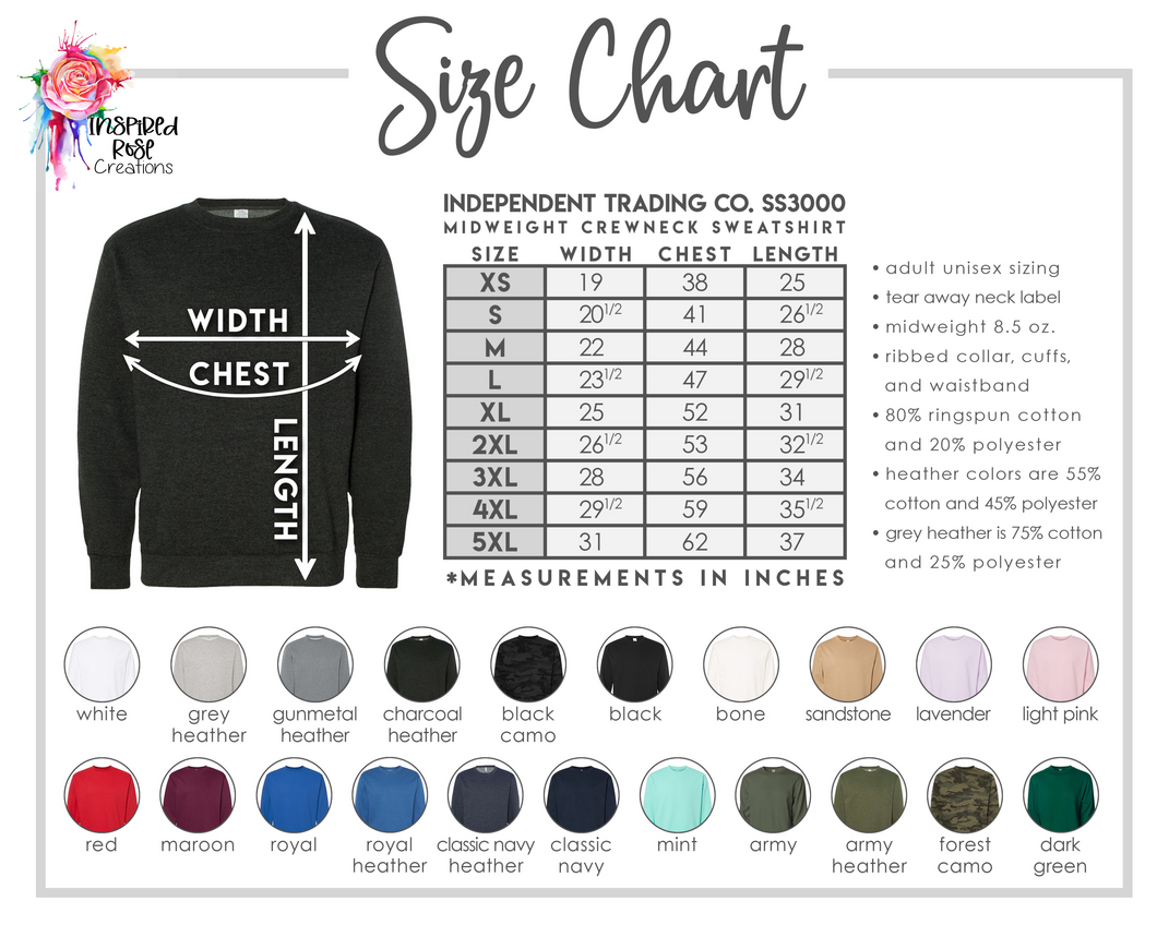 Crew Neck Sweatshirt - Shirt Choice
