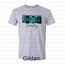 Load image into Gallery viewer, PREORDER CLOSES 6/14 (EXPECTED 6/30)  IRVING ELEM License Plate ADULT T-shirt
