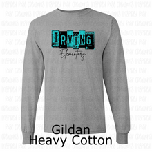 Load image into Gallery viewer, PREORDER CLOSES 6/14 (EXPECTED 6/30)  IRVING ELEM License Plate ADULT Long Sleeve T-Shirt
