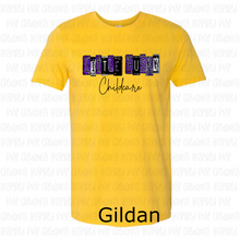 Load image into Gallery viewer, PREORDER CLOSES 7/19 (EXPECTED 8/16) LITTLE HUSKY CHILDCARE License Plate ADULT T-shirt
