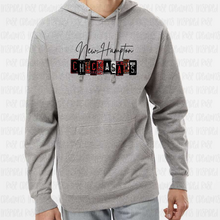Load image into Gallery viewer, PREORDER CLOSES 6/14 (EXPECTED 6/30) NEW HAMPTON License Plate ADULT Hooded Sweatshirt
