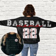 Load image into Gallery viewer, PREORDER CLOSES 6/14 (EXPECTED 6/30) Baseball Mama and Oversized Back
