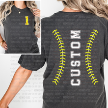 Load image into Gallery viewer, PREORDER CLOSES 6/14 (EXPECTED 6/30)  CUSTOMIZABLE Softball Stitching
