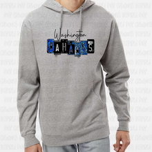 Load image into Gallery viewer, PREORDER CLOSES 6/14 (EXPECTED 6/30)  WASHINGTON WAHAWKS License Plate ADULT Hooded Sweatshirt
