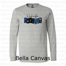Load image into Gallery viewer, PREORDER CLOSES 6/14 (EXPECTED 6/30)  WASHINGTON WAHAWKS License Plate ADULT Long Sleeve T-Shirt
