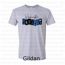 Load image into Gallery viewer, PREORDER CLOSES 6/14 (EXPECTED 6/30)  WASHINGTON WAHAWKS License Plate ADULT T-shirt
