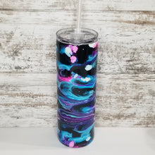 Load image into Gallery viewer, Pink, Purple, &amp; Blue Alcohol Ink 20 oz. Skinny
